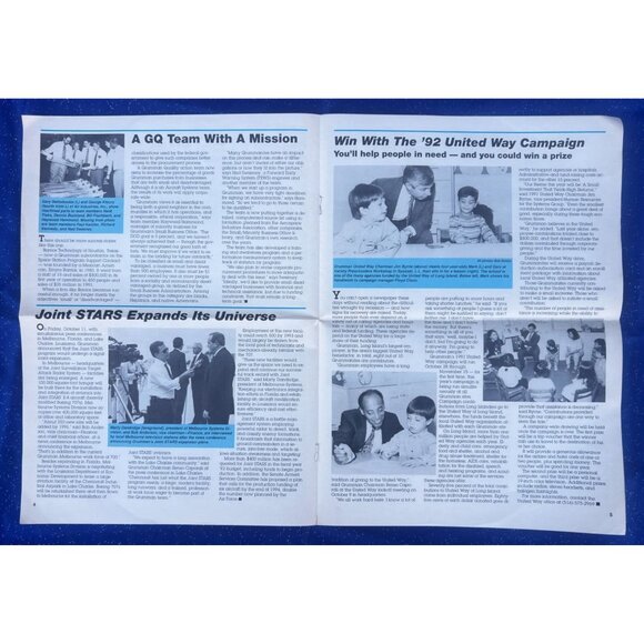 GrummanWorld Newsletter Oct 25 1991 | E-2C Hawkeye | United Way Issue - Picture 4 of 6